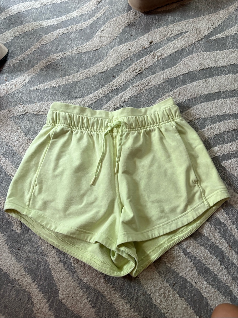 lululemon athletica Light Lime Drawstring Athletic Shorts
